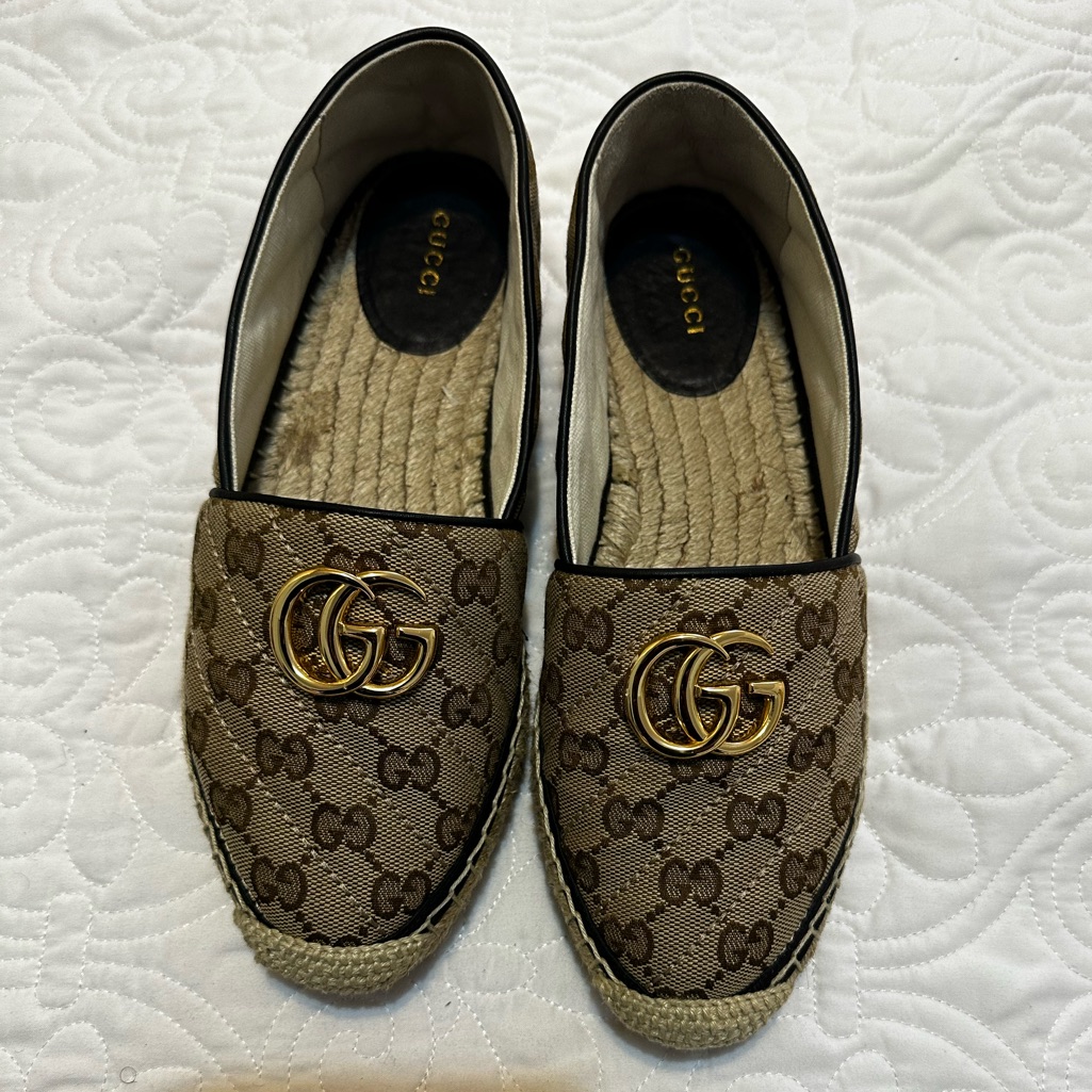 Women's Gg Matelass Canvas Espadrille